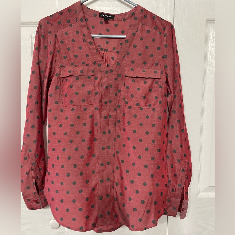 Express polka dot blouse